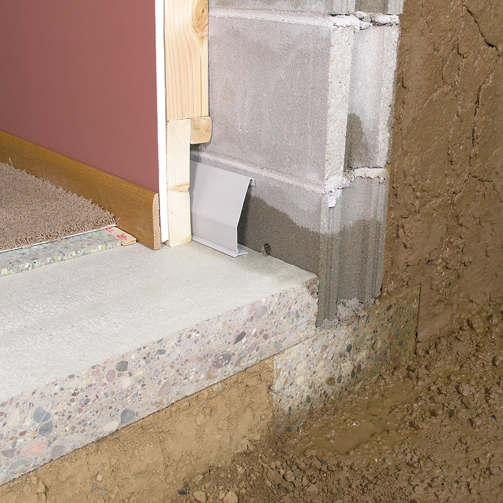 Water X-Tract Basement Waterproofing Channel - PRO Interior Baseboard