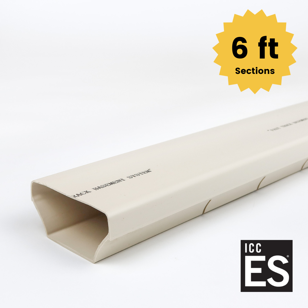 Fast Track Basement System drain tile ICC-ES certified waterproofing channel