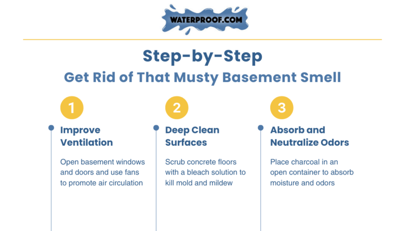 how to get rid of that musty basement smell