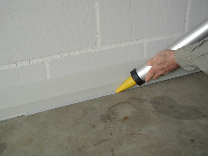 Pro-SealOnce Waterproofing Adhesive Bonds Vinyl to Concrete Basement