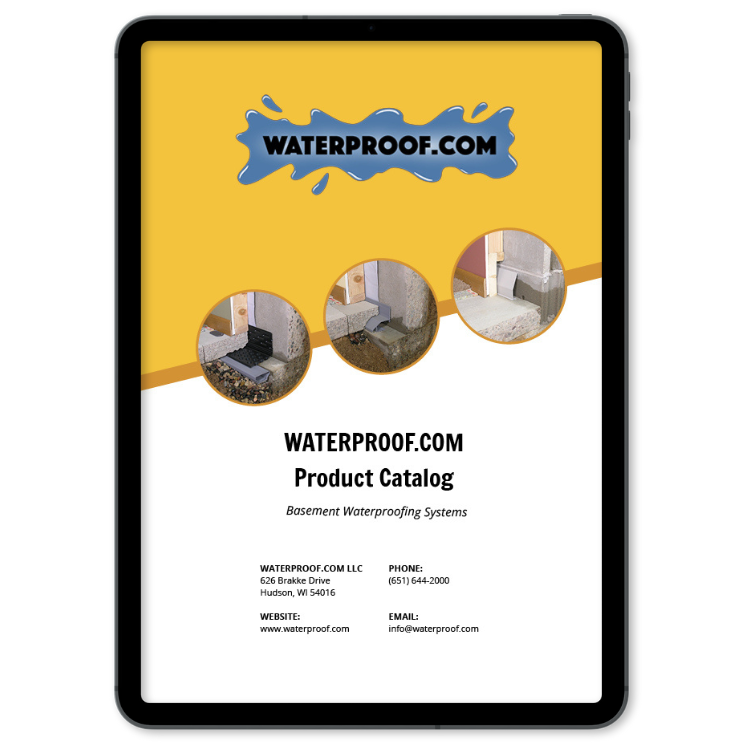 Basement waterproofing contractor products and systems catalog