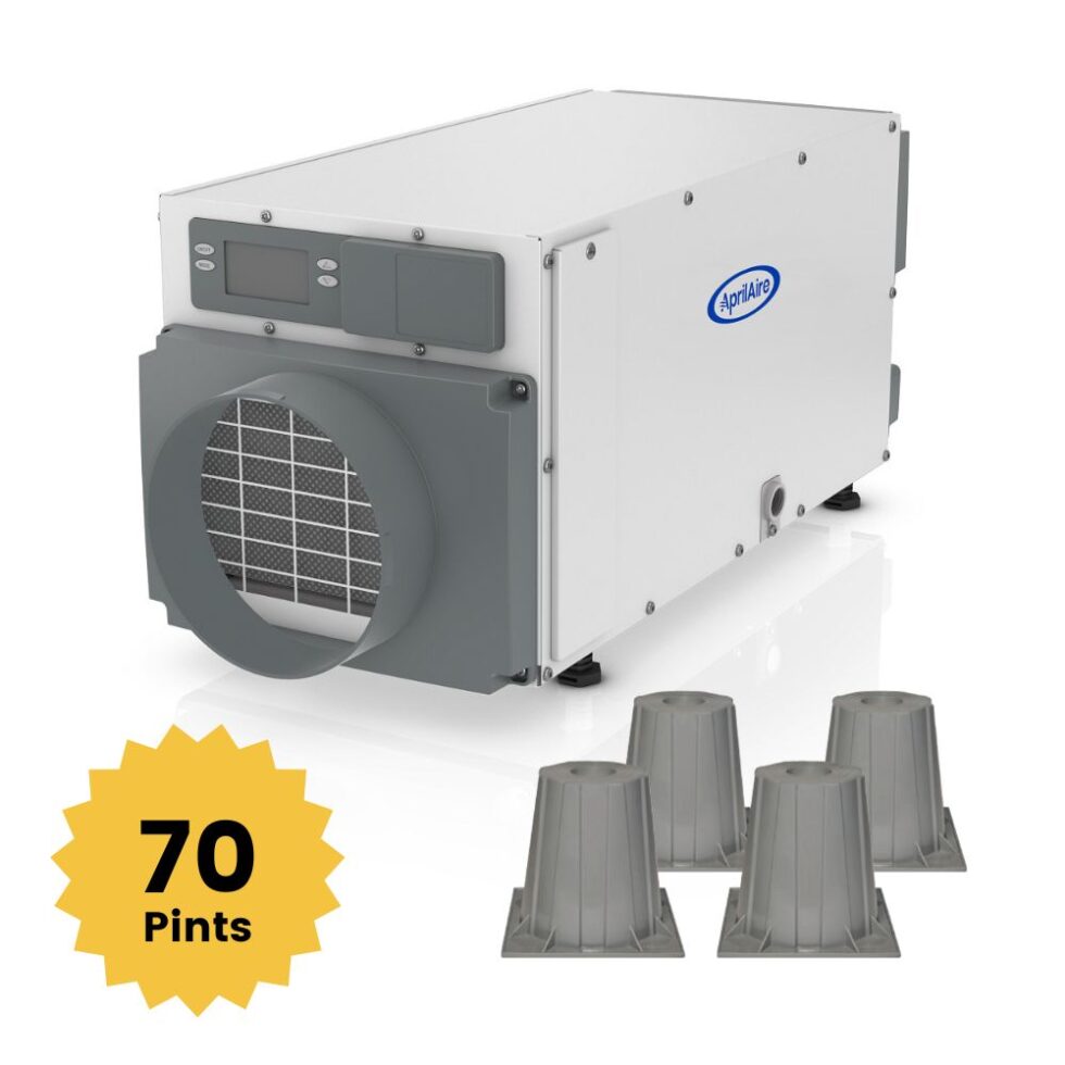 AprilAire E070 Dehumidifier (70 Pint) DIY Kit for Crawl Space and