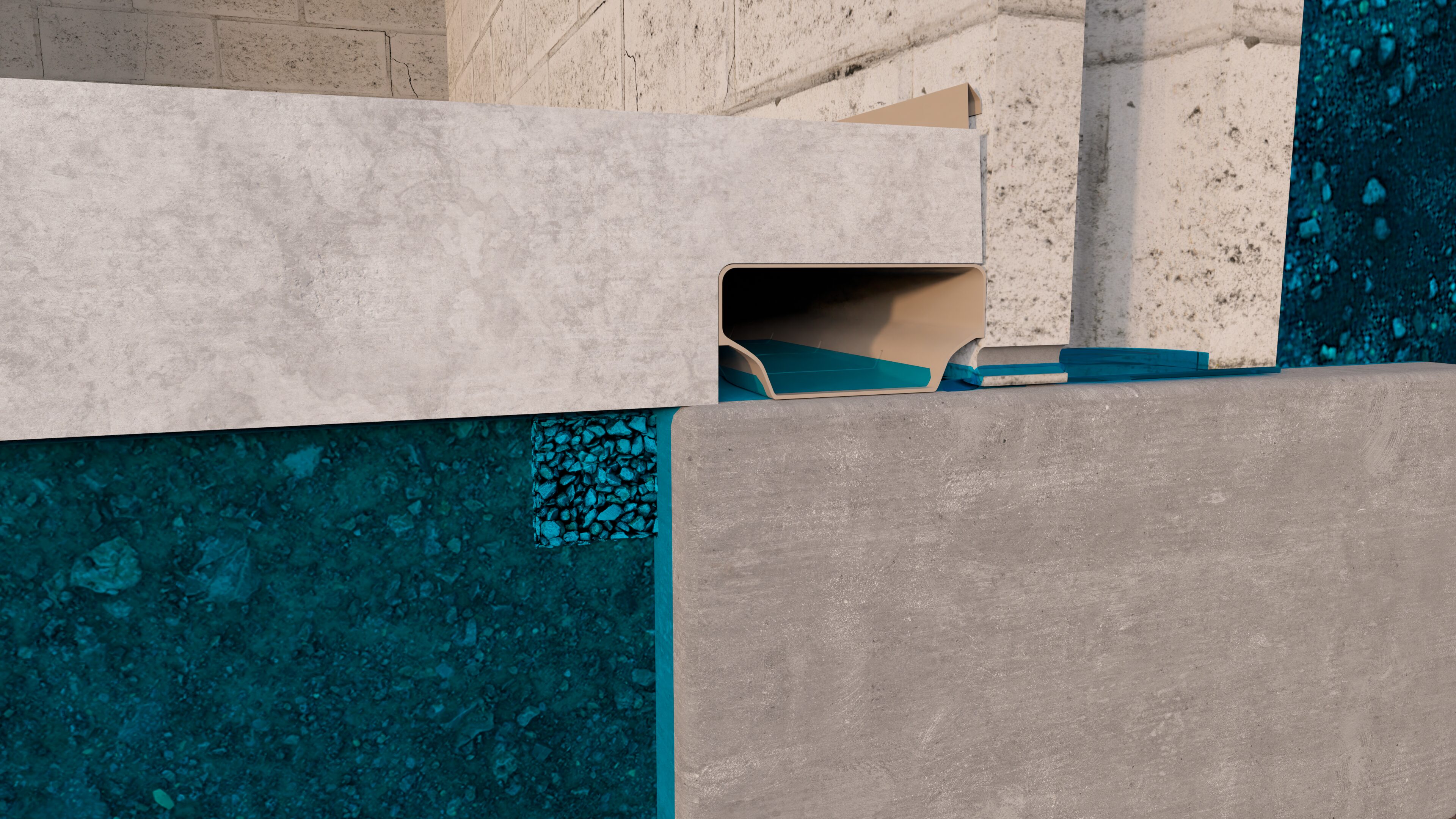 FT_2_Cut Fast Track and Rim-Skirt basement waterproofing systems