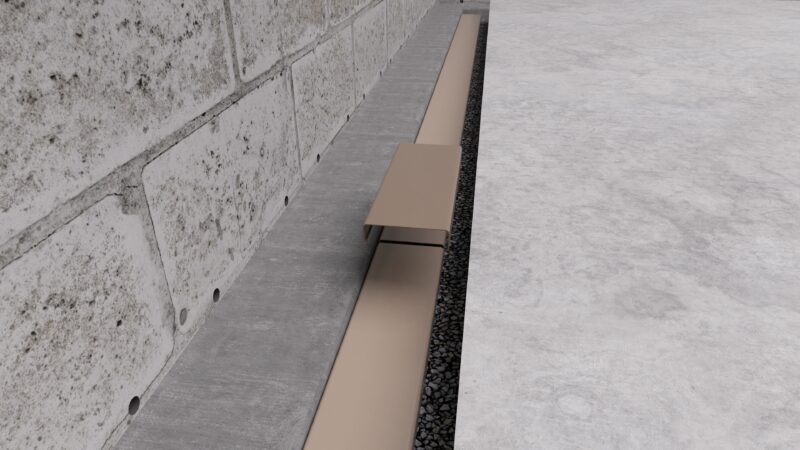 Install snap joints for fast track basement waterproofing channel drainage system