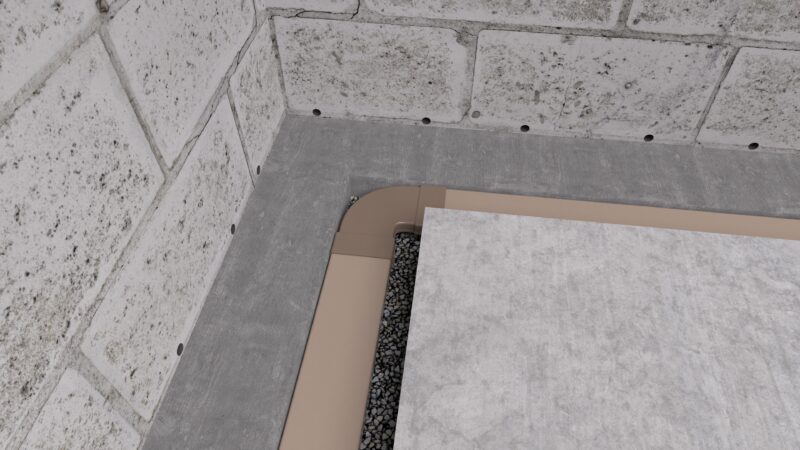 Quick connect corners for fast track basement waterproofing drainage channel system