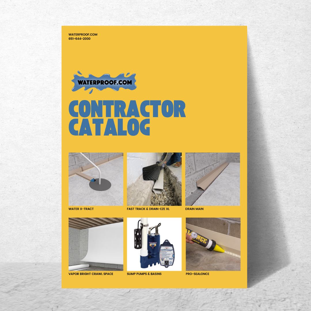 Professional basement waterproofing supplies catalog 