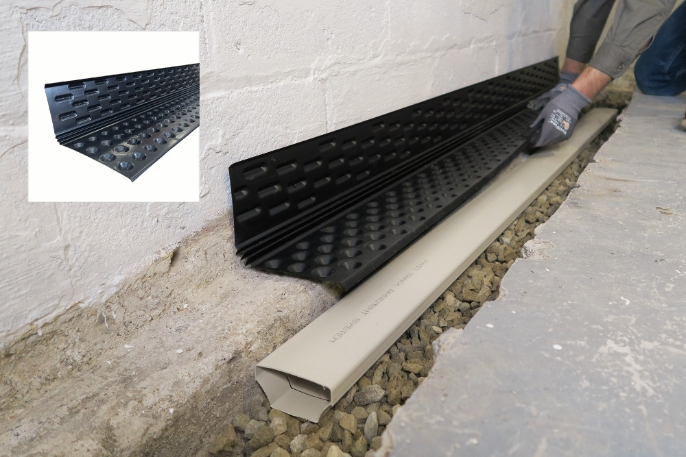 Drain-Eze XL basement waterproofing dimple footer board