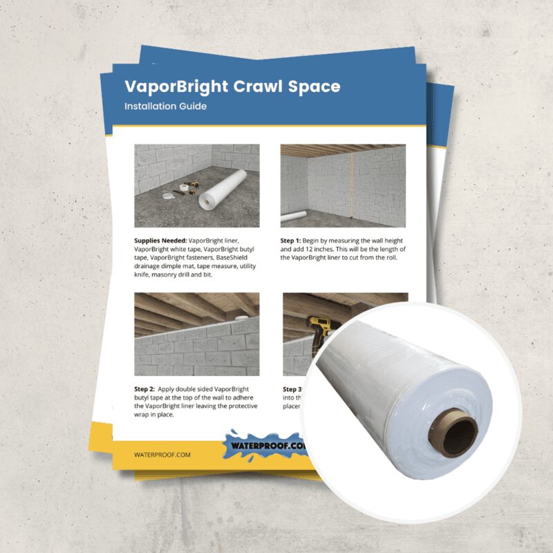 VaporBright crawl space moisture management system