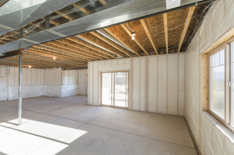 an unfinished basement picture