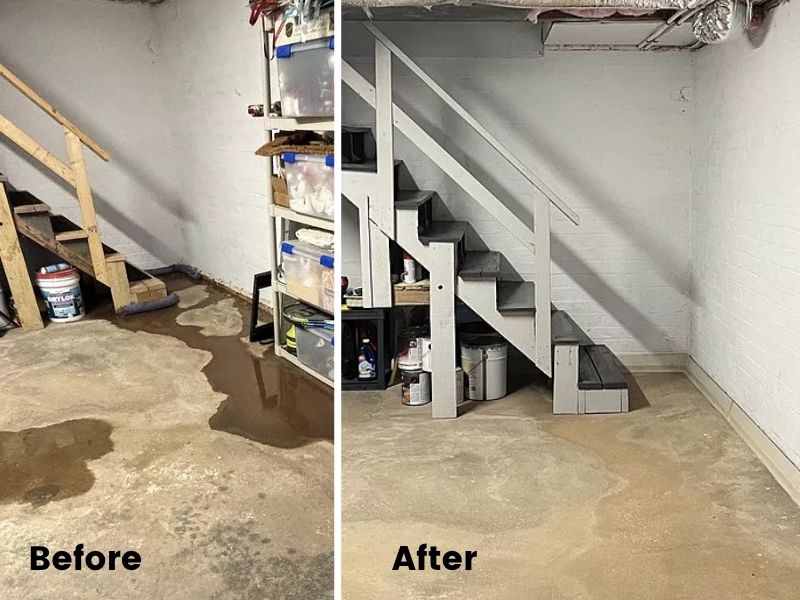 DIY basement waterproofing SealOnce basement system fixed homeowner's wet basement solution